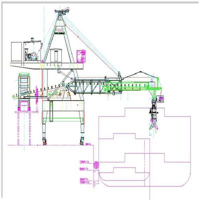 Затяжелители корабля терминала морского порта сверхмощные для загрузки зерна угля руды