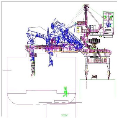 система загрузки корабля 1800 t/h для химической регуляции насыпного груза