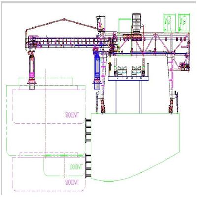 Тип погрузо-разгрузочная работа пояса емкости 5000 Tph кусковых материалов затяжелителей корабля