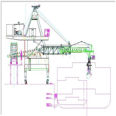 Система непрерывных затяжелителей корабля автоматическая нагружая для погрузо-разгрузочной работы кускового материала