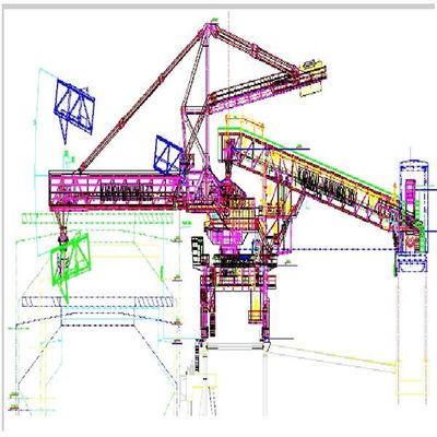 Тип затяжелитель пояса Tph емкости 600 корабля для кусковых материалов нагружая для того чтобы грузить