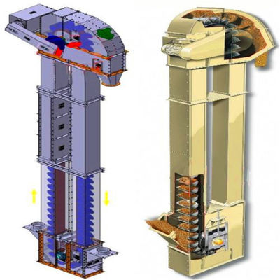 промышленный вертикальный ковшовый элеватор 800t/h для перехода кускового материала
