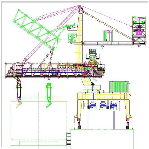 Тип затяжелитель пояса Tph емкости 600 корабля для кусковых материалов нагружая для того чтобы грузить